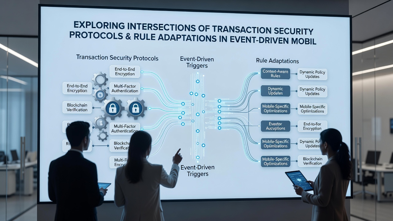 Secure server architecture diagram illustrating protocol intersections with adaptive wagering rules for mobile events